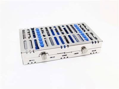 Cassette Metálico Doble 20 instrumentos Azul IM9208 HU-FRIEDY