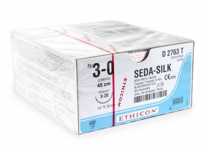 Sutura Seda 3-0 24pz Ethicon