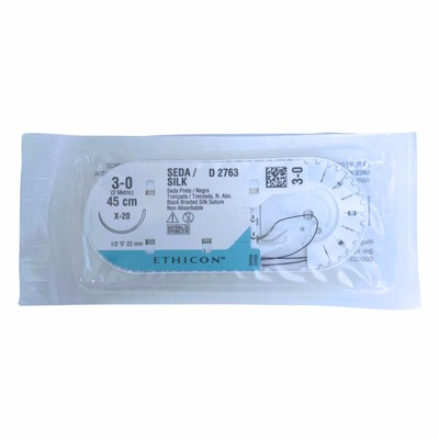 Sutura Seda 3-0 Pza Ethicon
