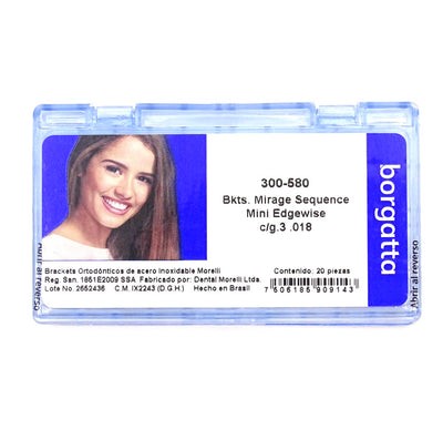Brackets Mirage Sequence Mini Edgewise .018 Borgatta