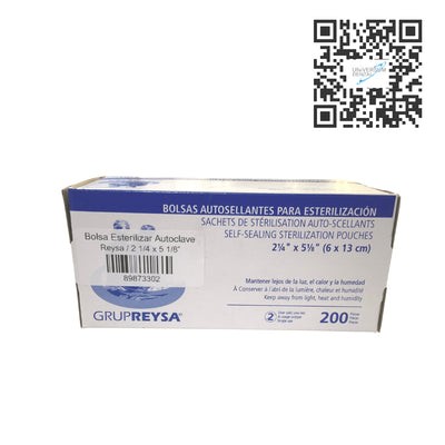 Bolsa Esterilizar Autoclave 2 1/4 x 5 1/8” Reysa