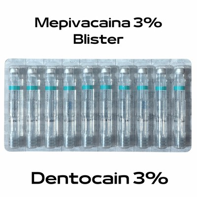 Anestesia Dentocain 3% cartucho plastico blister Zeyco