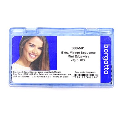 Brackets Mirage Sequence Mini Edgewise .022 Borgatta