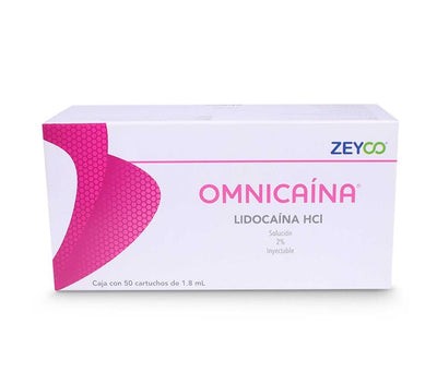 Anestesia Omnicaina cartucho plastico caja Zeyco