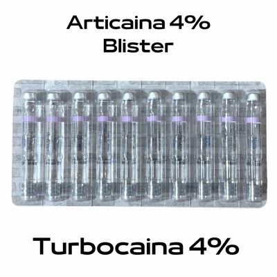 Anestesia Turbocaina 4% cartucho plástico blister Zeyco