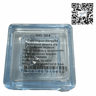 Caja Lingual c/Gancho 10 pz Borgatta