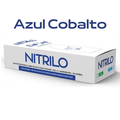 Guante Nitrilo Azul Cobalto 100pz Uniseal